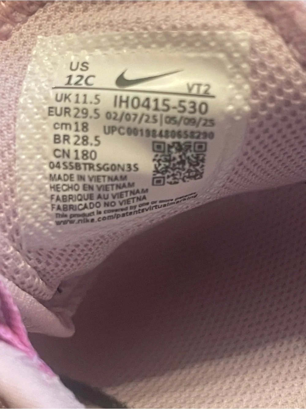 Nike Air Max 270 Metallic Silver/Fuchsia/White – Size Girls 12C IH0412-530
